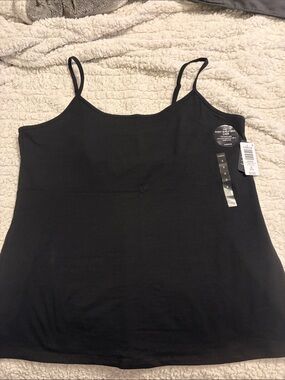 torrid Black Stretchy Scoop Neck Cami with Spaghetti Straps